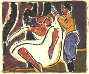Ernst Ludwig Kirchner Russian dancer Germany oil painting artist